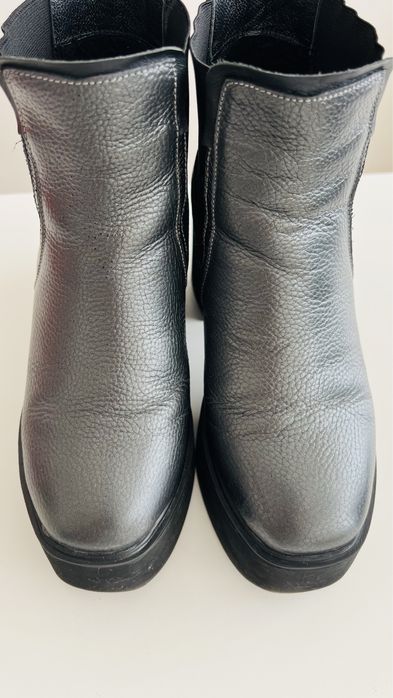 Ghete / bocanci dama Nr. 36 din piele naturala, cu platforma, Dasha