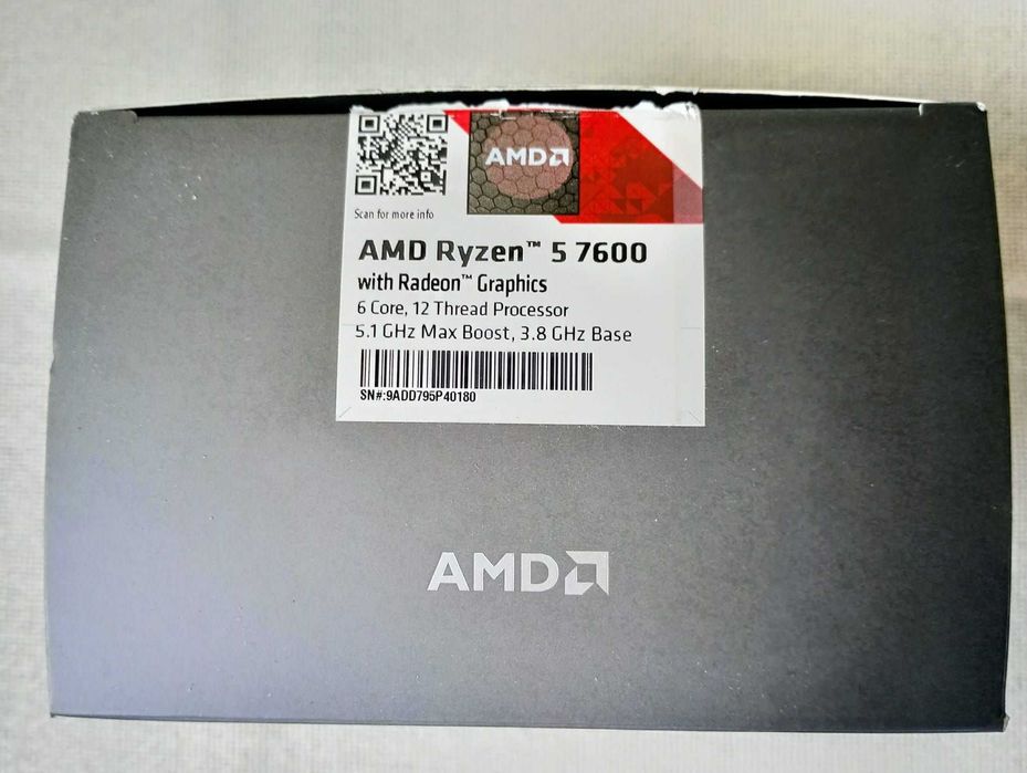 Ryzen 5 7600 box (AM5, TDP 65W)