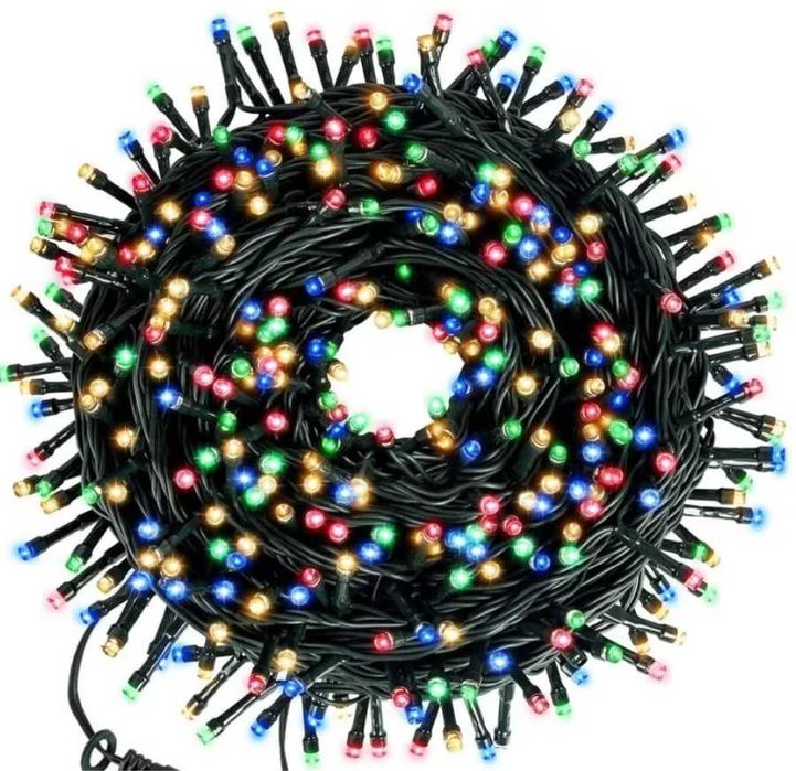 Instalatie brad Craciun 300 LED-uri, 30m, 8 jocuri, interior /exterior