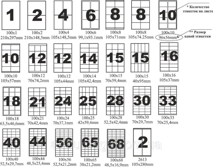 Самоклеющиеся стикеры в формате A4 листов