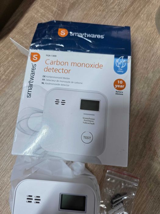 Detector de CO Smartwares - baterie 10 ani - afișaj și indicator LED - buton de testare - FGA-13091