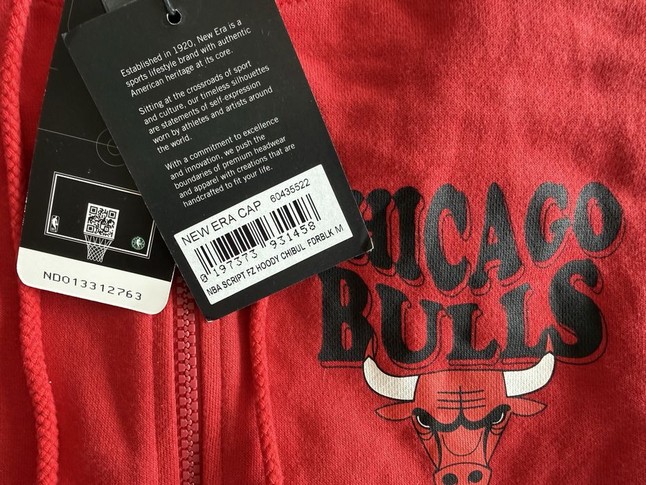New Era NBA Chicago Bulls Full Zip Hoodie ОРИГИНАЛЕН мъжки суичър - М