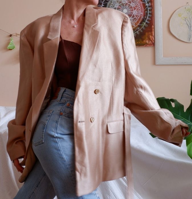 Блейзър /сако ASOS  в златисто екрю