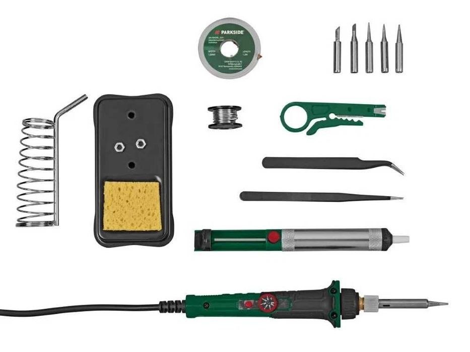 Set de lipit Parkside PLK 60 B1, 15 piese cu multe accesorii letcon