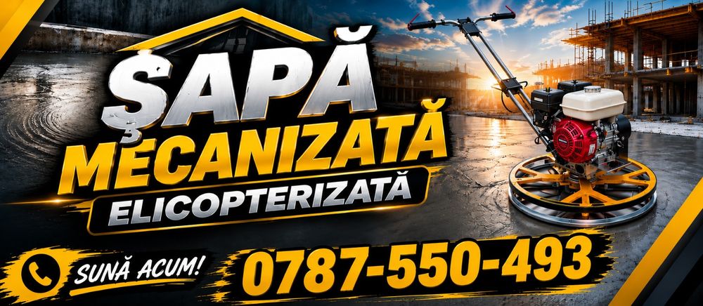Sape Mecanizate Elicopterizate cu Pompa Diesel – Calitate și Planeitate Perfectă