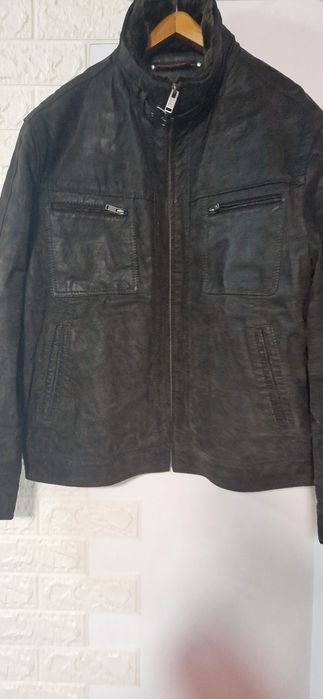 Geaca piele imblanita barbati