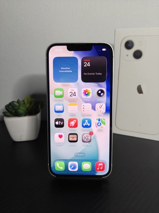 iPhone 13, 128GB Silver • Perfect Funcțional! • Condiție Foarte Bună