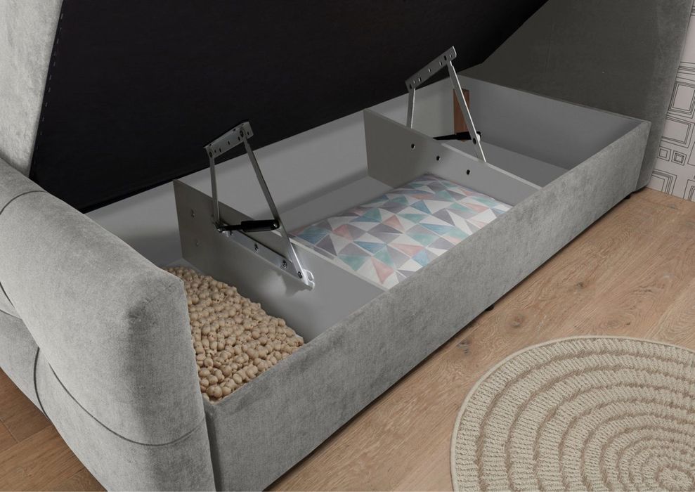 Pat boxspring cu spatii de depozitare