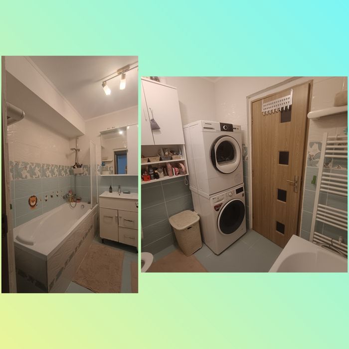 Apartament 46 m2 cu 2 camere si balcon+garaj 18 m2