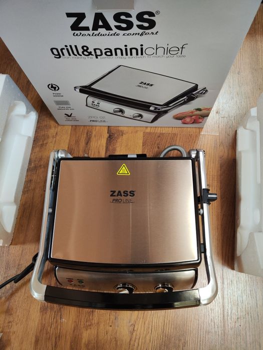 Grill electric Zass Grill & Panini Chef ZPG 02,Nou