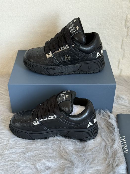Amiri MA-1 2024 Full Black Leather Silver Full Box [Verificare Colet]