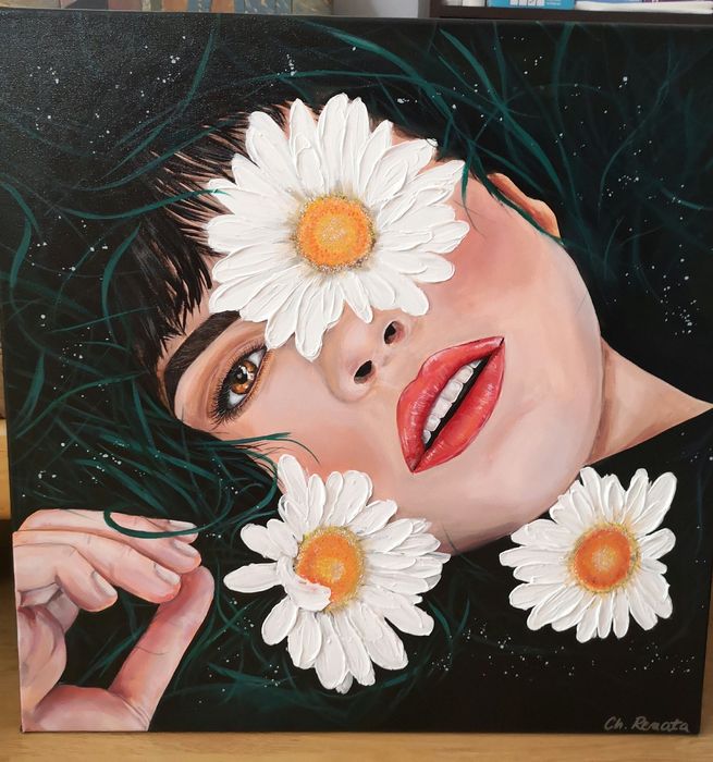 Pictura tablou panza pe sasiu de lemn 60x60