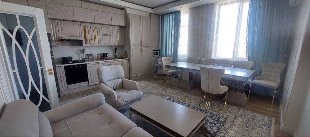 Продается 3 ком евро квартира ремонт мебель, Паркентский, ЖК Real Hous