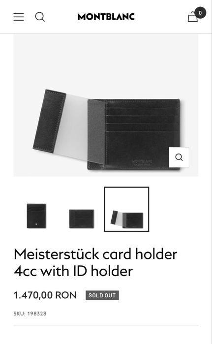 MONTBLANC portofel carduri si carte identitate NOU