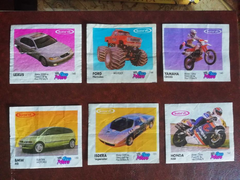 Картинки от дъвки Oto-Moto /101-200/ - 24 бр