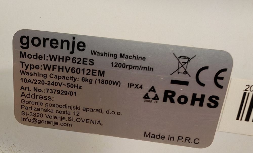 Пералня Gorenje 6 кг.(За ремонт)