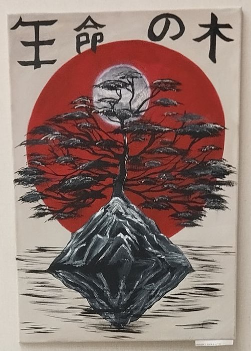 Pictura japoneza cu copacul vieții