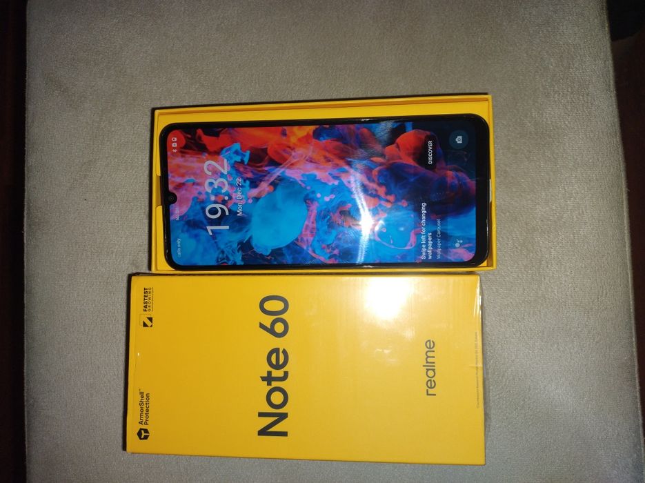 Смартфон GSM REALME NOTE 60 MARBLE BLACK RMX3933 6.74 ", 128 GB, RAM 6