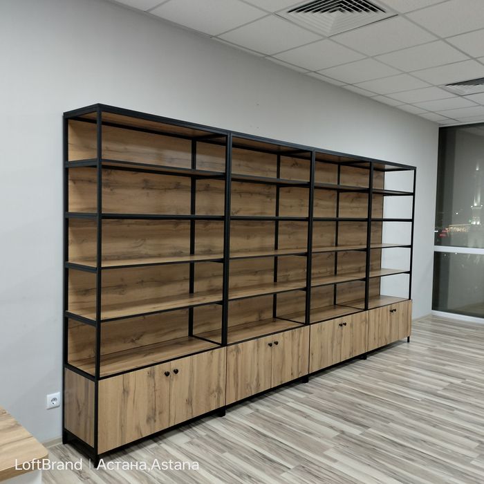 Изготовление стеллажей в стиле лофт