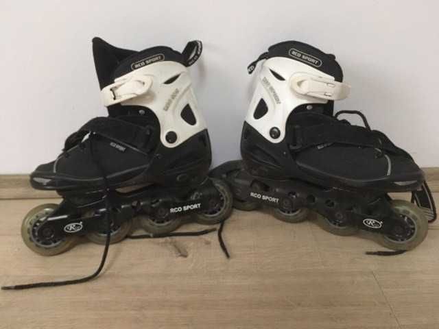 Role RCO reglabile 34-37, Alb/Negru, SS 308