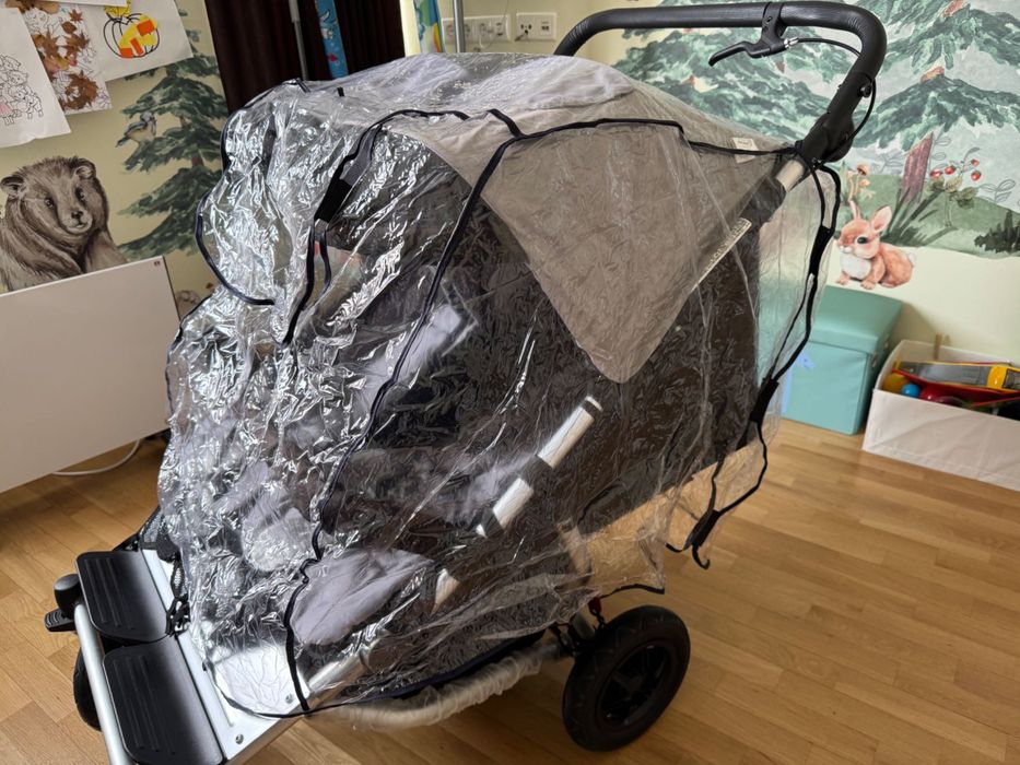 Количка за близнаци Mountain Buggy Duet V3, сива