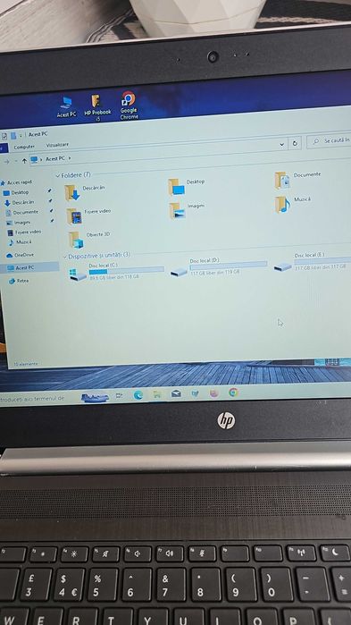 HP Probook i5 gen7, 8Gb Ram DDR4, SSD 250Gb + Hard 320Gb, Ecran 16inch, Baterie 2ore