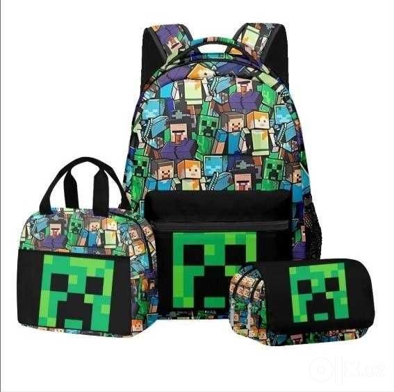 Стильные рюкзаки. Хит продаж 3 в 1. Minecraft, Huntrix, Лило и стич