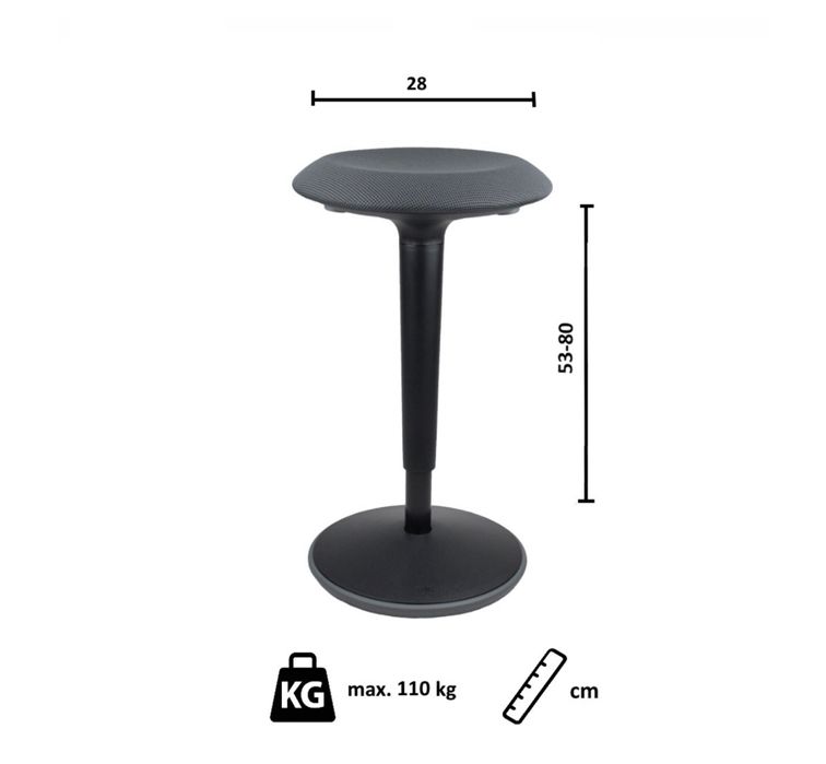 Ергономичен стол за работа Sedus se:fit - черен. Неразличим от нов