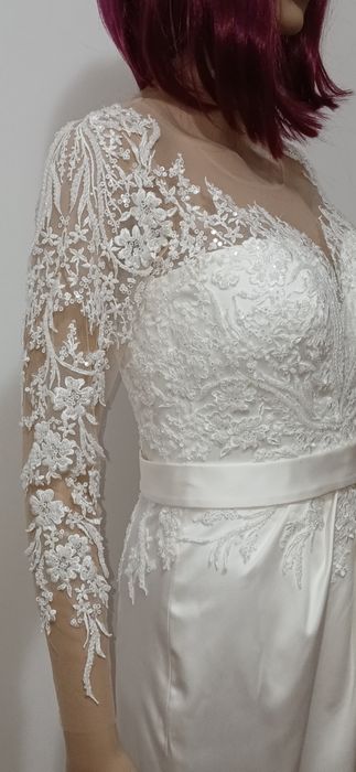 Rochie de mireasă/ cununie civilă, mărimea 40, White Lady