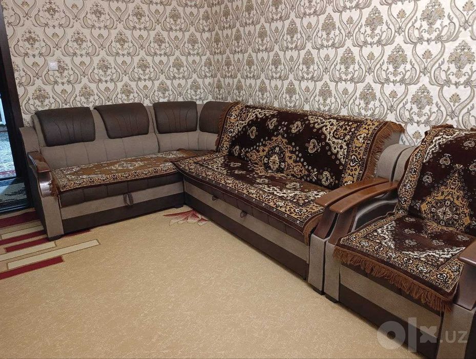 Угловой диван + кресло-кровать Pantera Мебель, отличное состояние