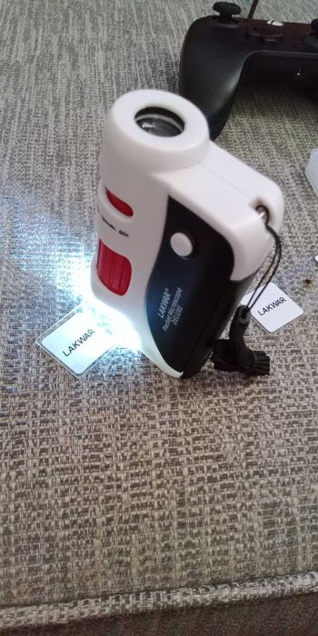 LAKWAR 60x-120x мини джобен микроскоп за деца с 5 предметни стъкла