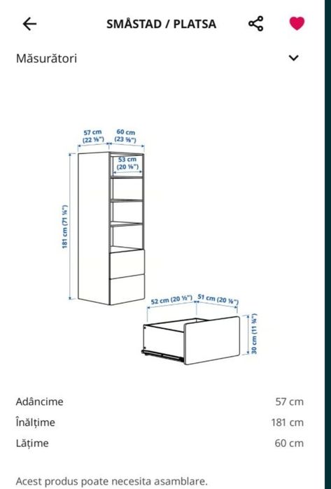 Biblioteca Ikea SMASTAD/PLATSA