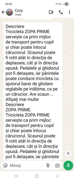 Tricicleta pentru copii