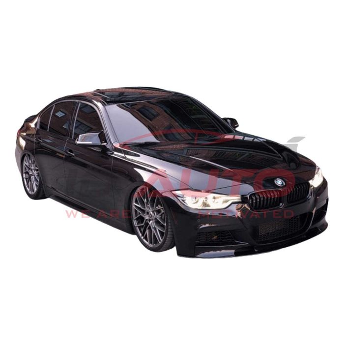 Преден лип спойлер – BMW 3 Series F30, за M-Tech броня, черен, бмв ф30
