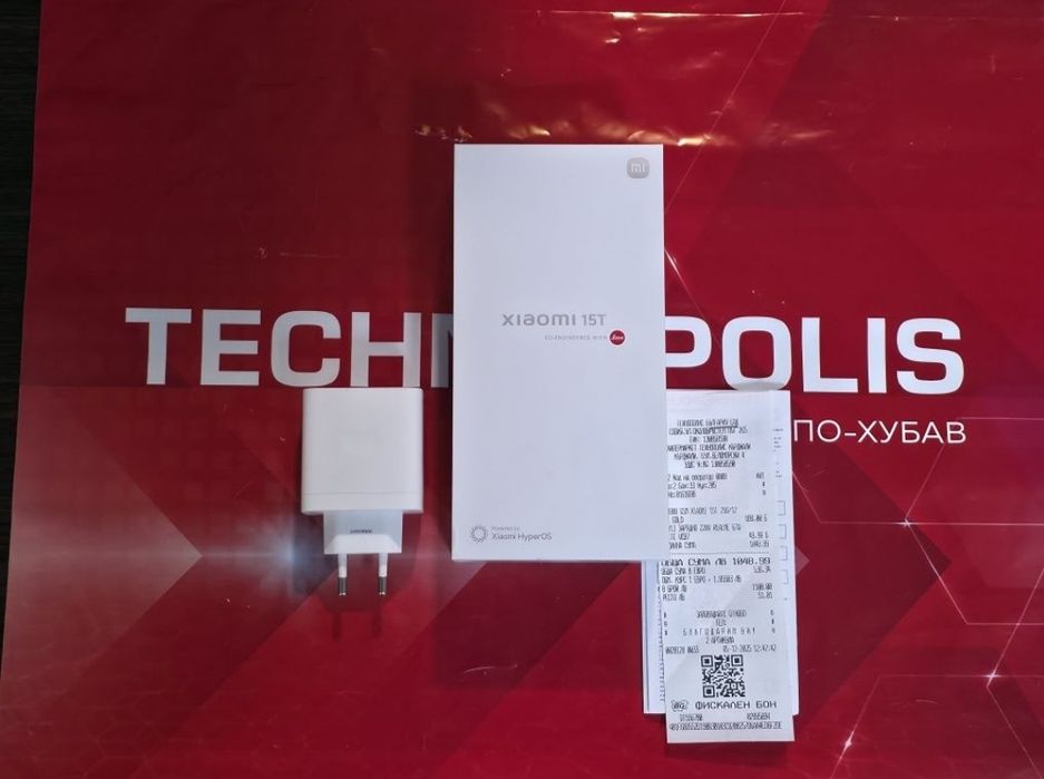 КАТО НОВ 256GB Xiaomi 15T Технополис Гаранция 2027г. Rose Gold 15 T