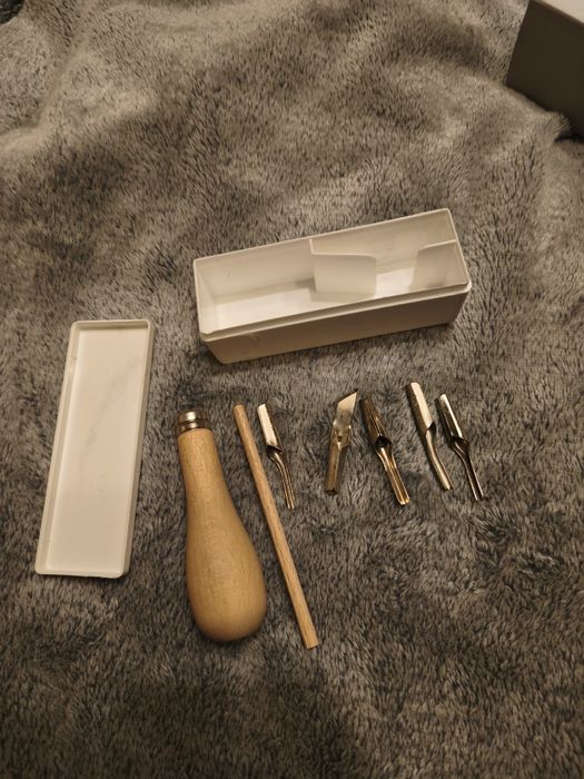 Комплект за линогравюра / дърворезба – 5 накрайника