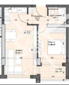 Двустаен апартамент в Кършияка