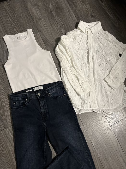 Дънки, боди, риза подарък