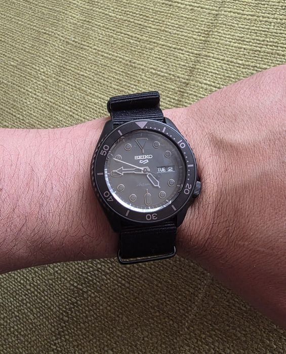 Ceas Automatic Seiko 5 Sports Street Style Black SRPD79K1