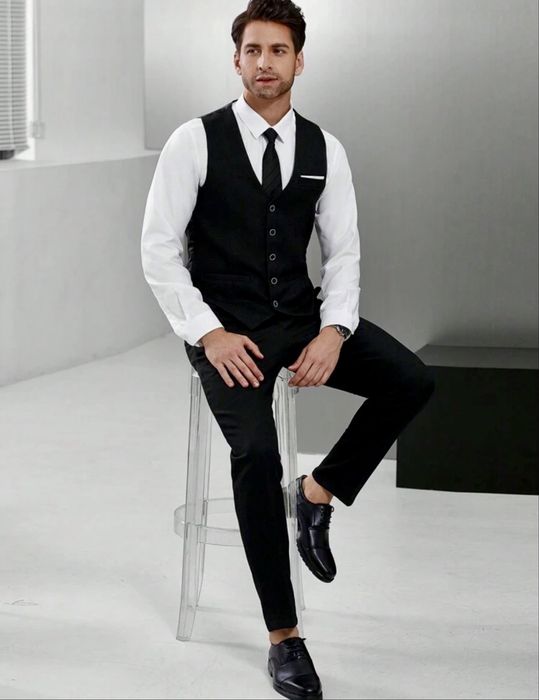 Costum barbati vesta+pantalon