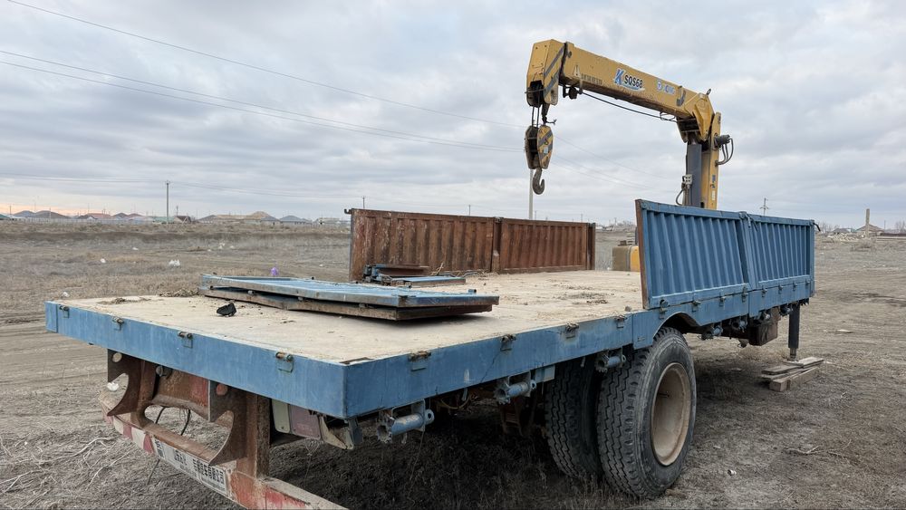 прицеп с кран- манипулятором для трактора