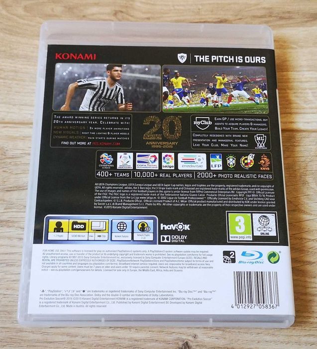 PS3 PES 2016 Playstation 3 Плейстейшън Pro Evolution Soccer