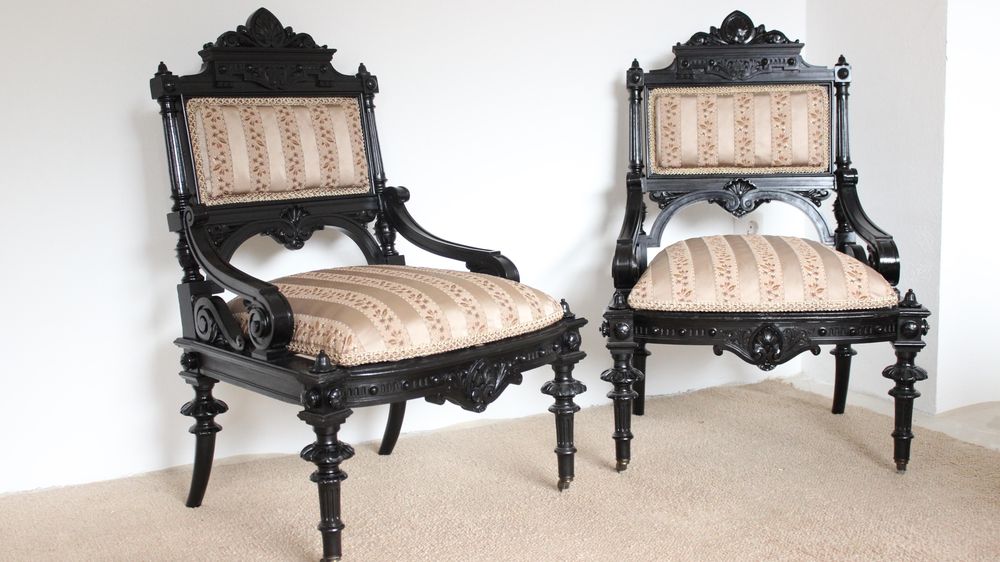 Set mobilier victorian sec 19 renascentiste baroc fotoliu scaune