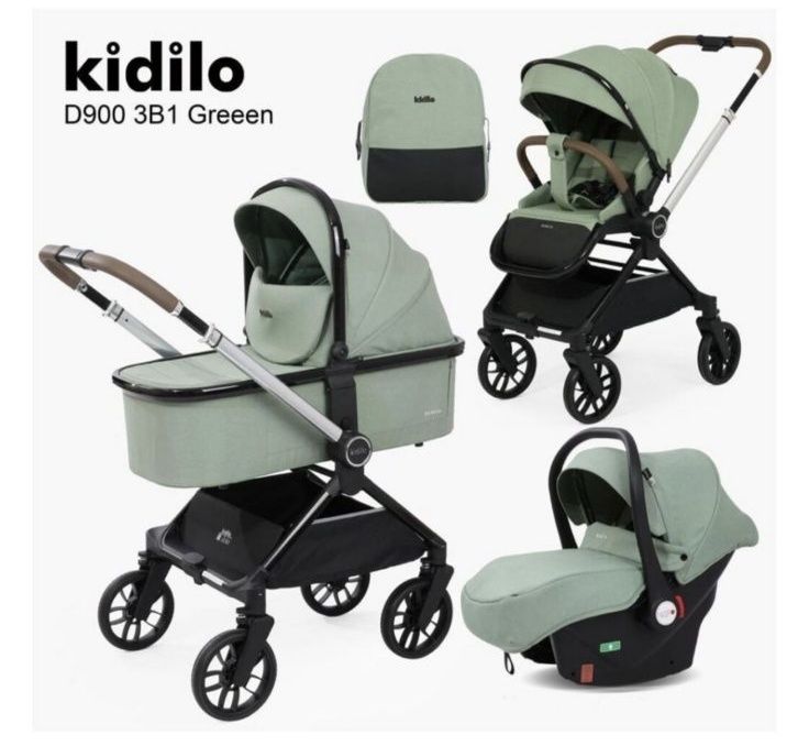 Продам коляску Kidilo зелёная