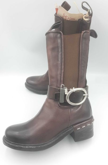 Superbe botine /ghete dama noi AS 98 handmade in Italy piele naturala fina integral 36 si 37