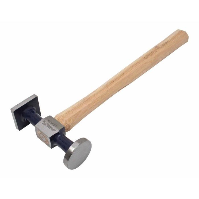 Ciocan pentru tinichigerie cu cap rotund, plat și cap patrat striat,