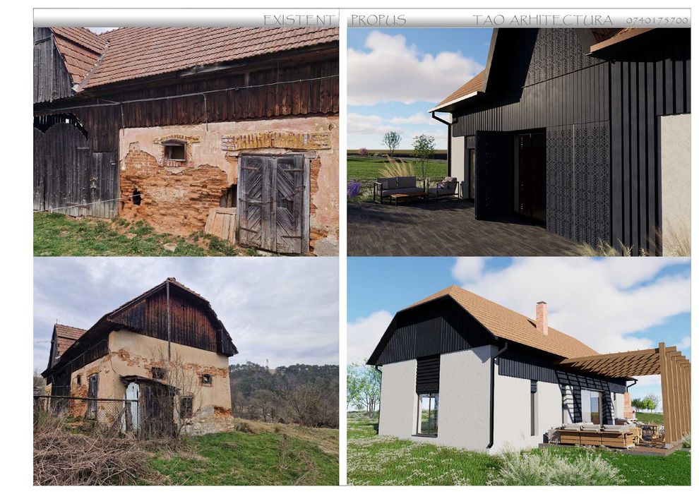 Redescopera linistea autentica! Cumpara acest concept architectural in mediu rural cu teren intravilan de 3.500 mp situat la 35km de Cluj