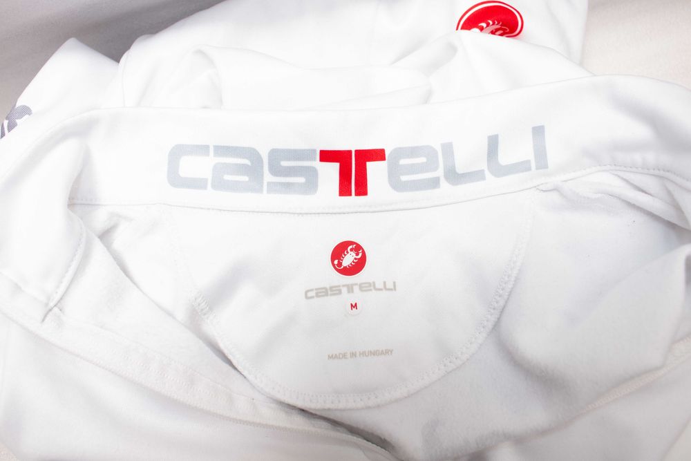 Castelli оригинална дамска термо блуза за колоездене бяла 1/4 цип М