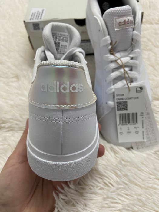 Adidas  39 !  Grand Court 2.0, Alb, Roz Noi !