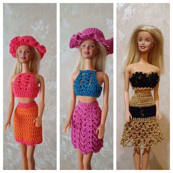 Плетени дрехи за кукла Барби 1966